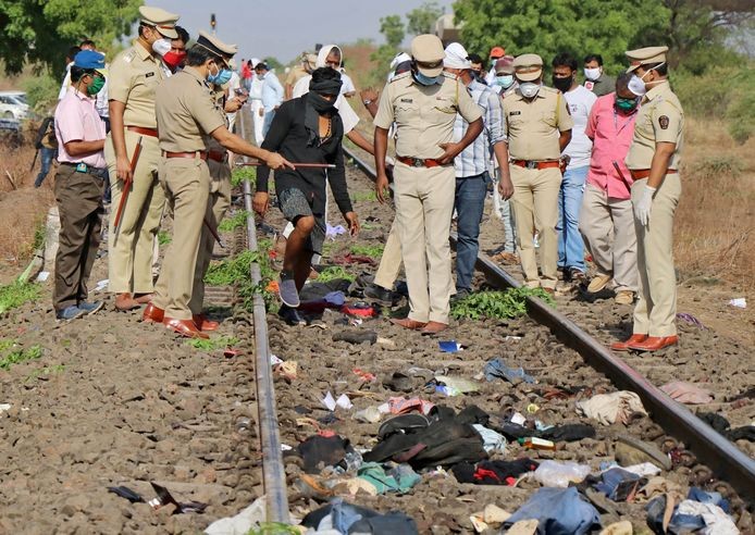 Inde: 14 travailleurs migrants écrasés par un train